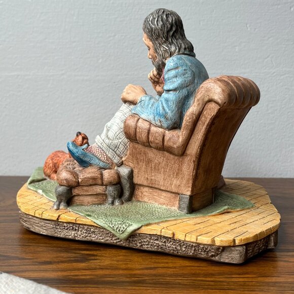 1973 Naturecraft Serenade Stoneware Statue #831 Hand Painted England Vintage - Picture 4 of 16